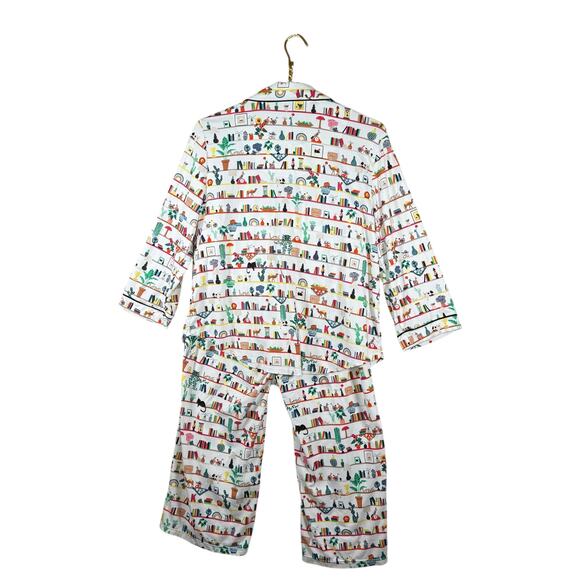 Kate Spade Pajama Set Women’s Medium | Cotton Blend Button Down Sleepwear - Picture 3 of 11